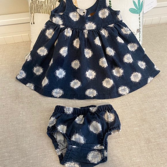 "TEA" Baby Girl Cute Dress with Underwear Size 6-12 Months - Picture 4 of 4